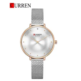 CURREN Original Brand Mesh Band Wrist Watch For Women With Brand (Box & Bag)-9029