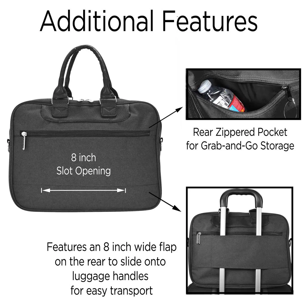 DALIX Mens Travel Briefcase