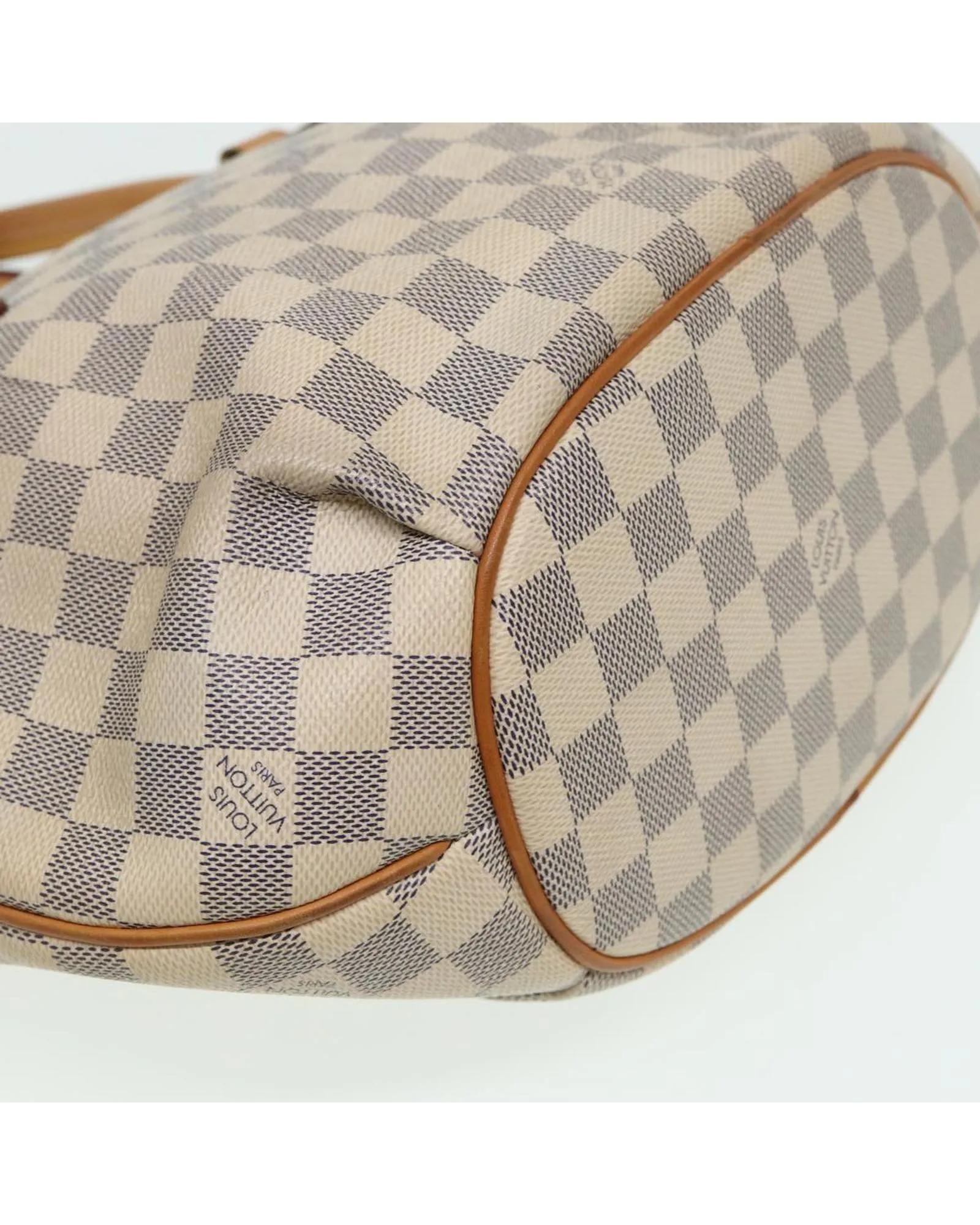 Damier Azur Canvas Tote Bag with Shoulder Strap