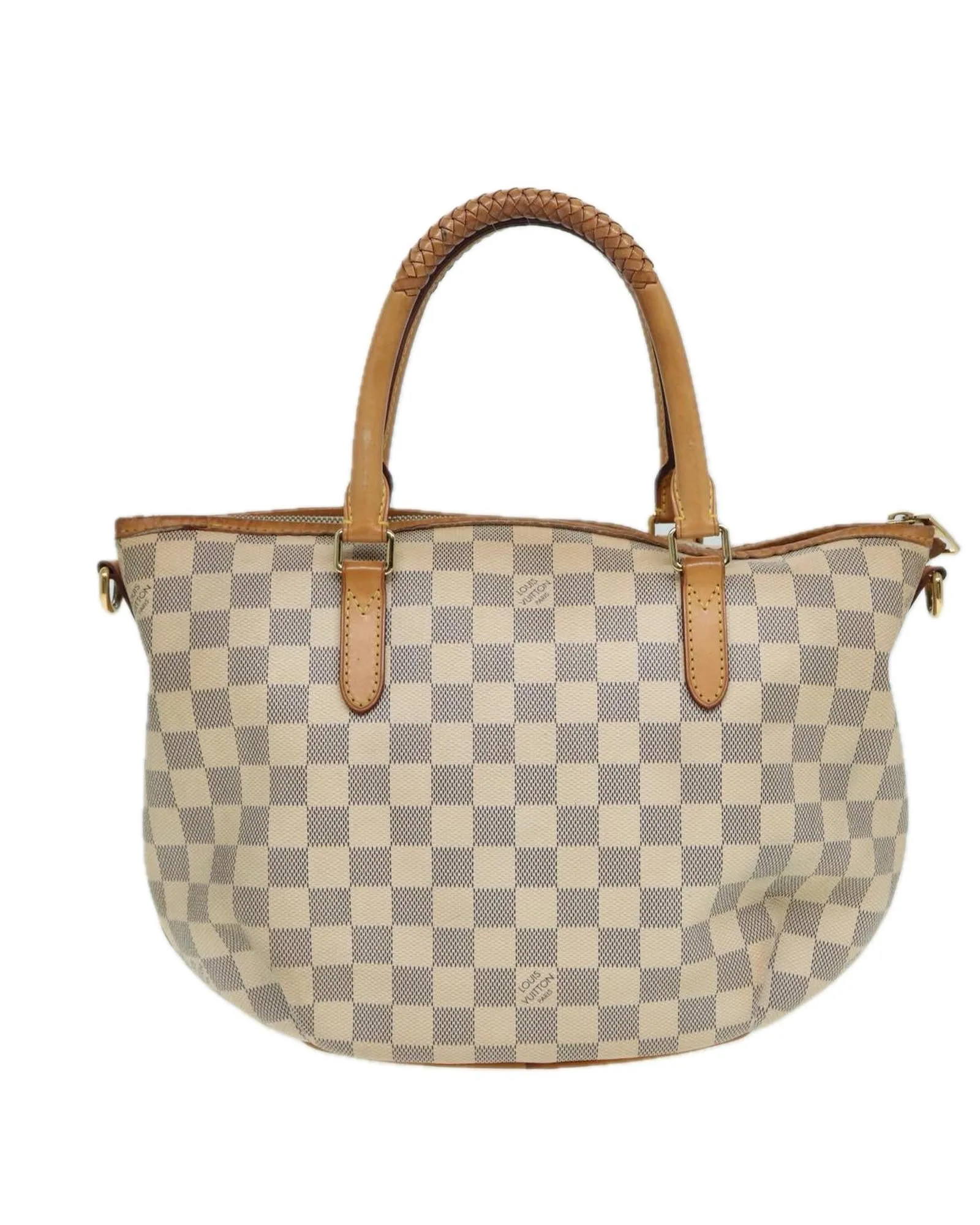 Damier Azur Canvas Tote Bag with Shoulder Strap