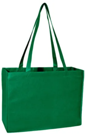 deluxe non-woven junior tote - hunter green Case of 100