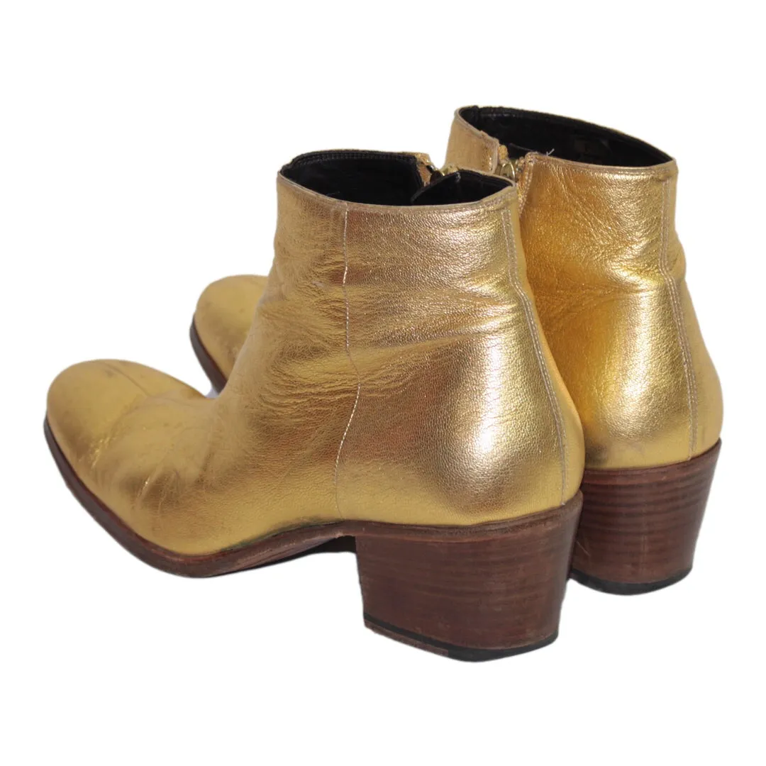 Dior Homme Gold boots by Hedi Slimane S/S05 42