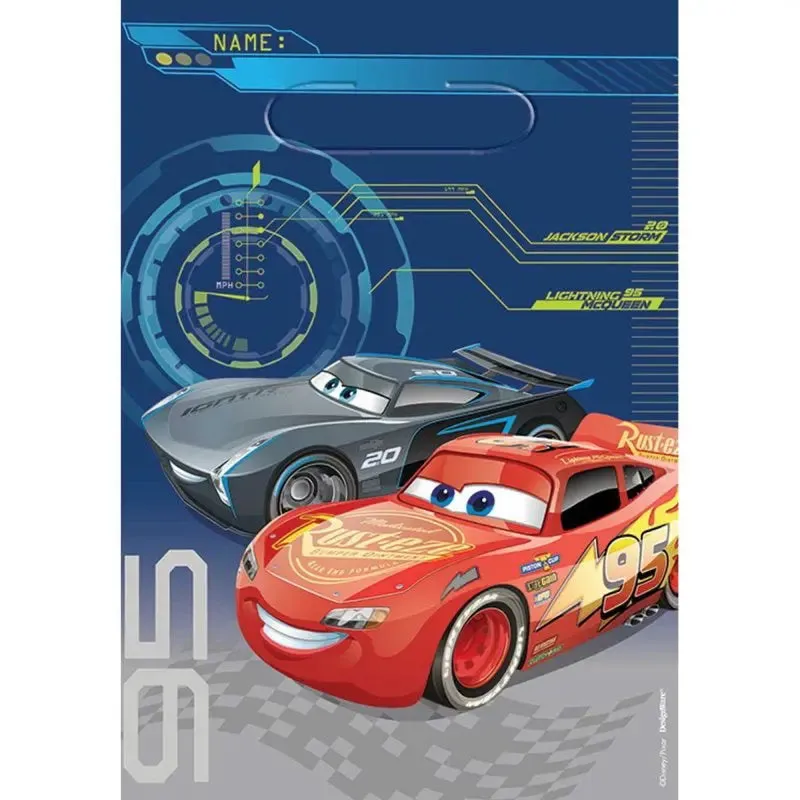 Disney Cars 3 Loot Bags - 8 Pkt