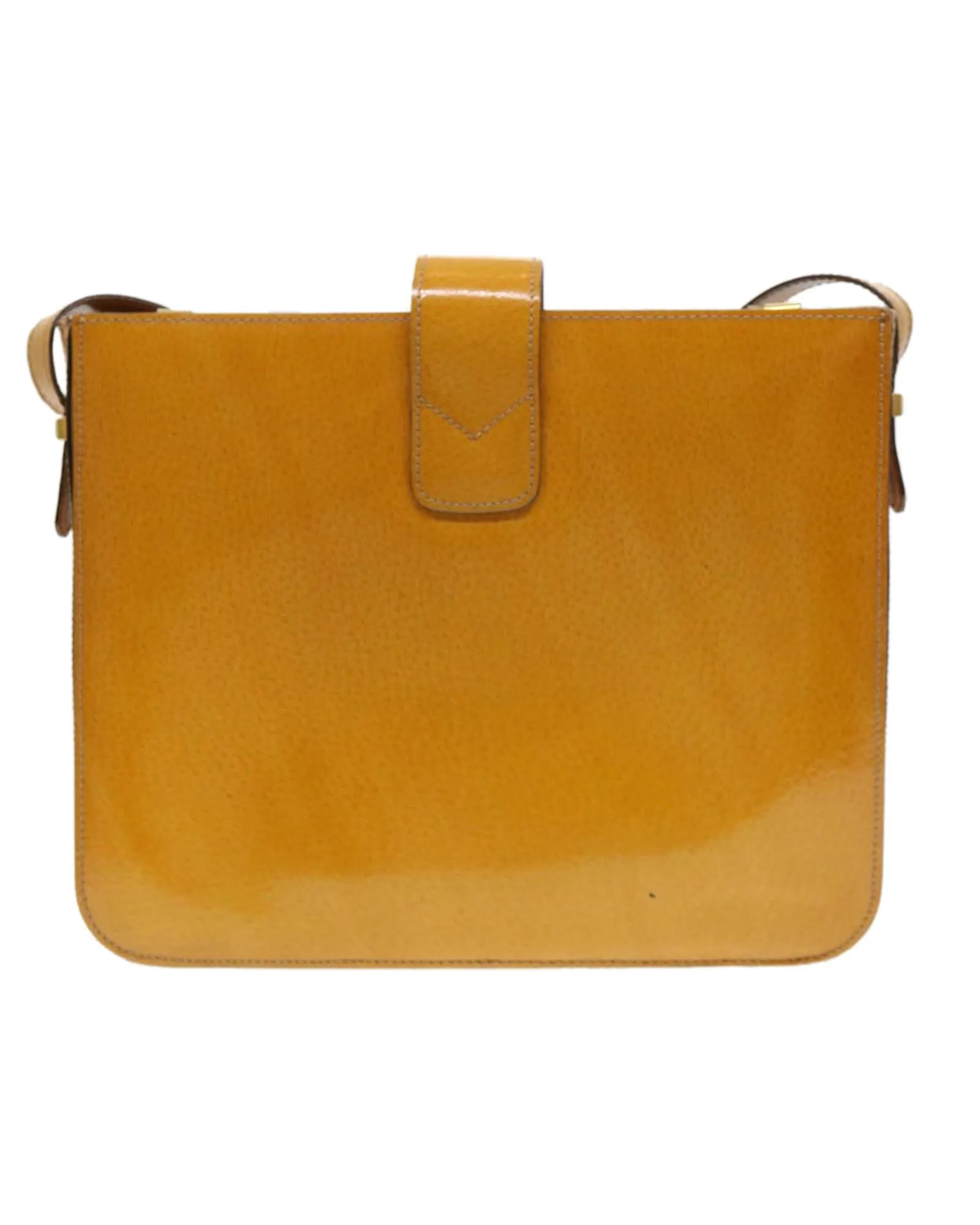 Enamel Yellow Shoulder Bag by Celine