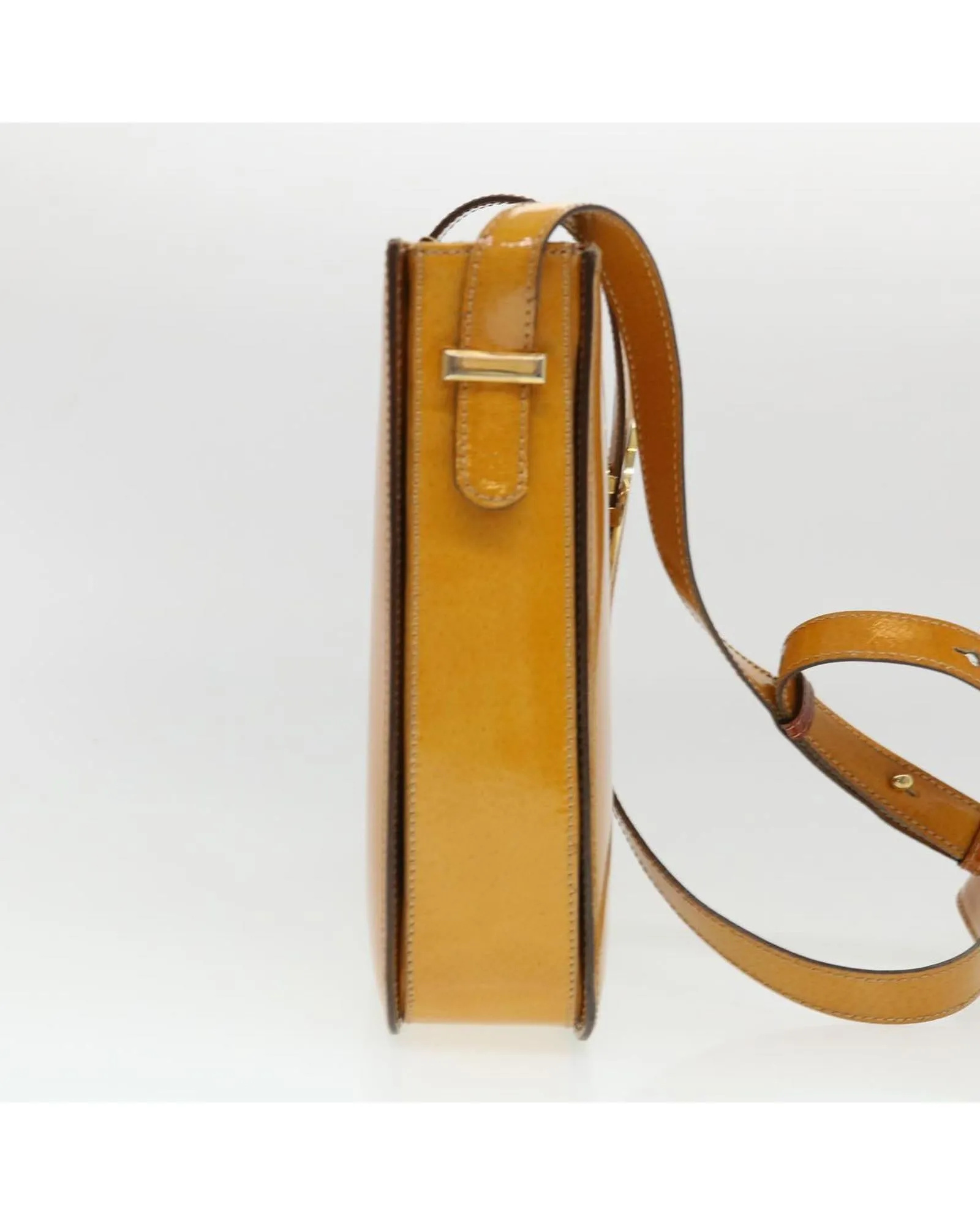 Enamel Yellow Shoulder Bag by Celine