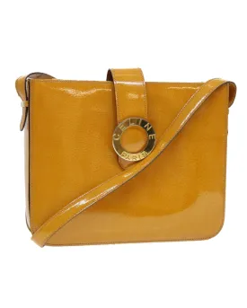 Enamel Yellow Shoulder Bag by Celine