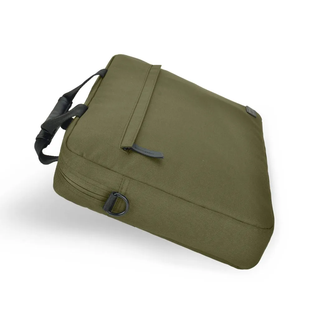 Evol 15.6″ Laptop Brief Shoulder Bag - Recycled Material - Olive