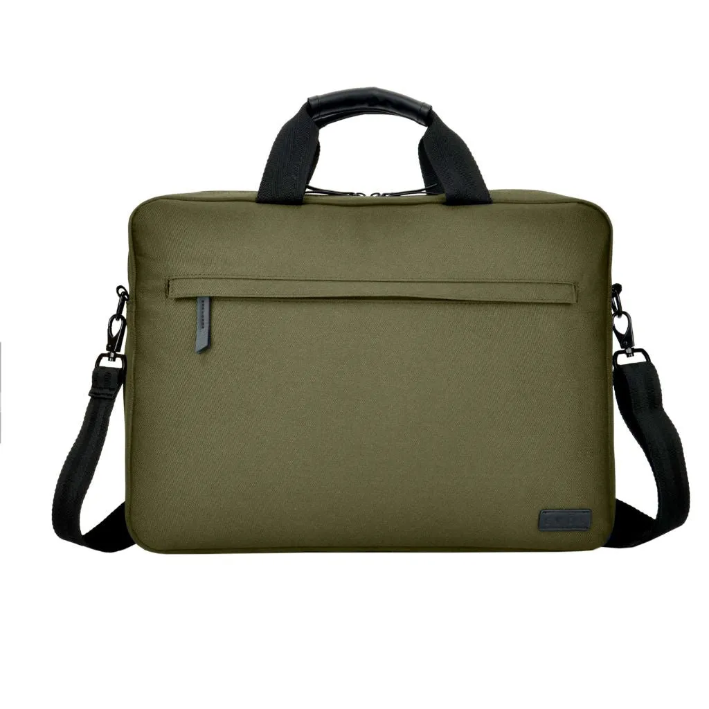 Evol 15.6″ Laptop Brief Shoulder Bag - Recycled Material - Olive