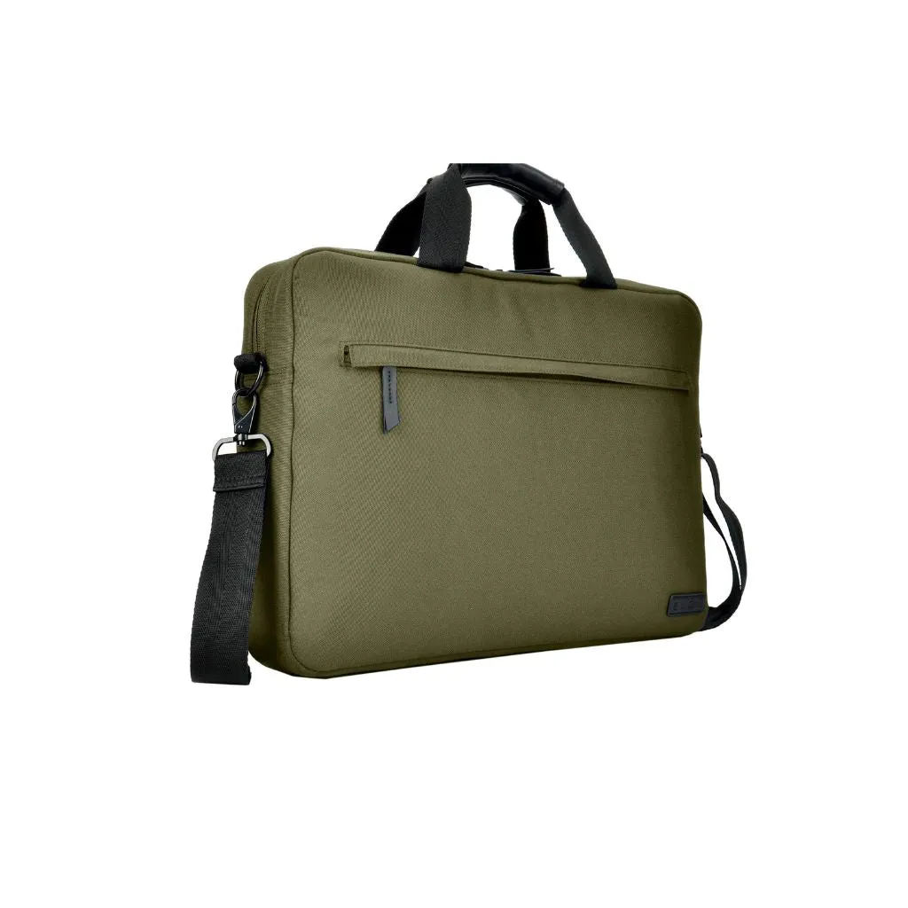 Evol 15.6″ Laptop Brief Shoulder Bag - Recycled Material - Olive