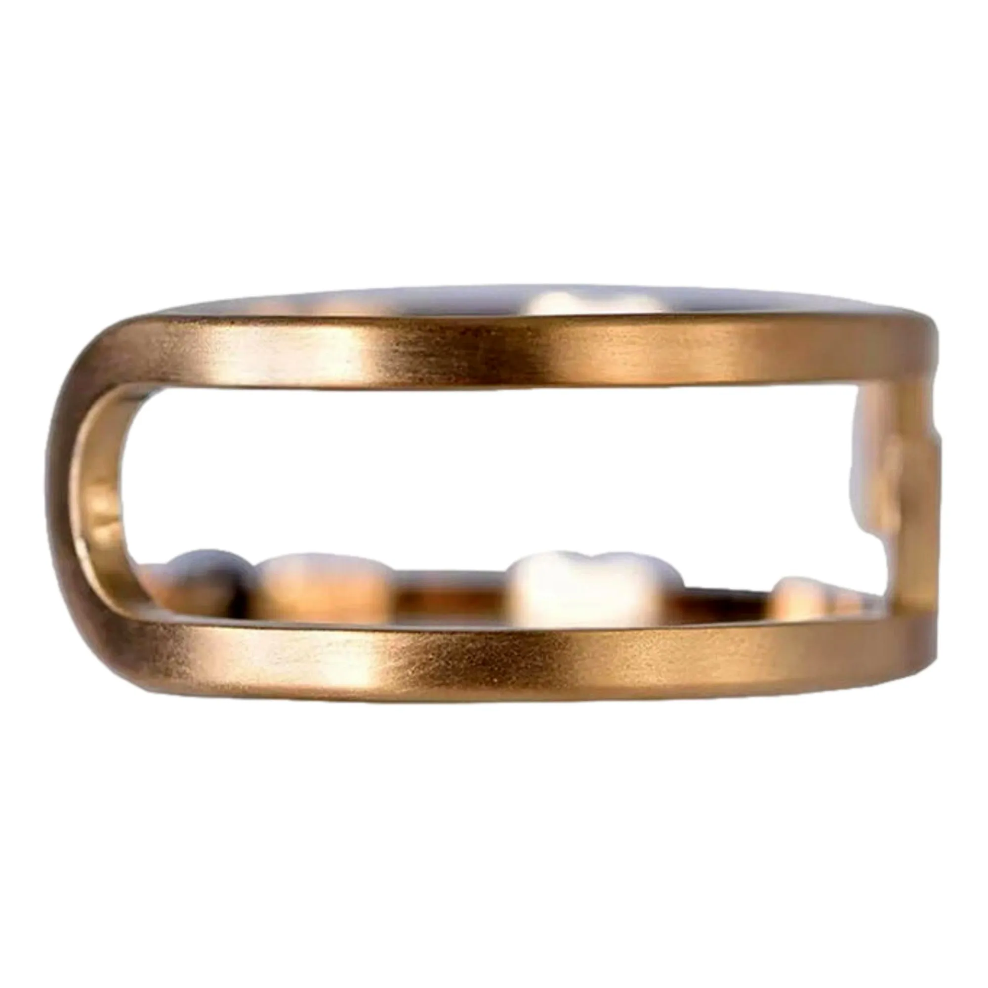 Fendi O'Lock Women's Gold Finish Metal Medium Cuff Bracelet