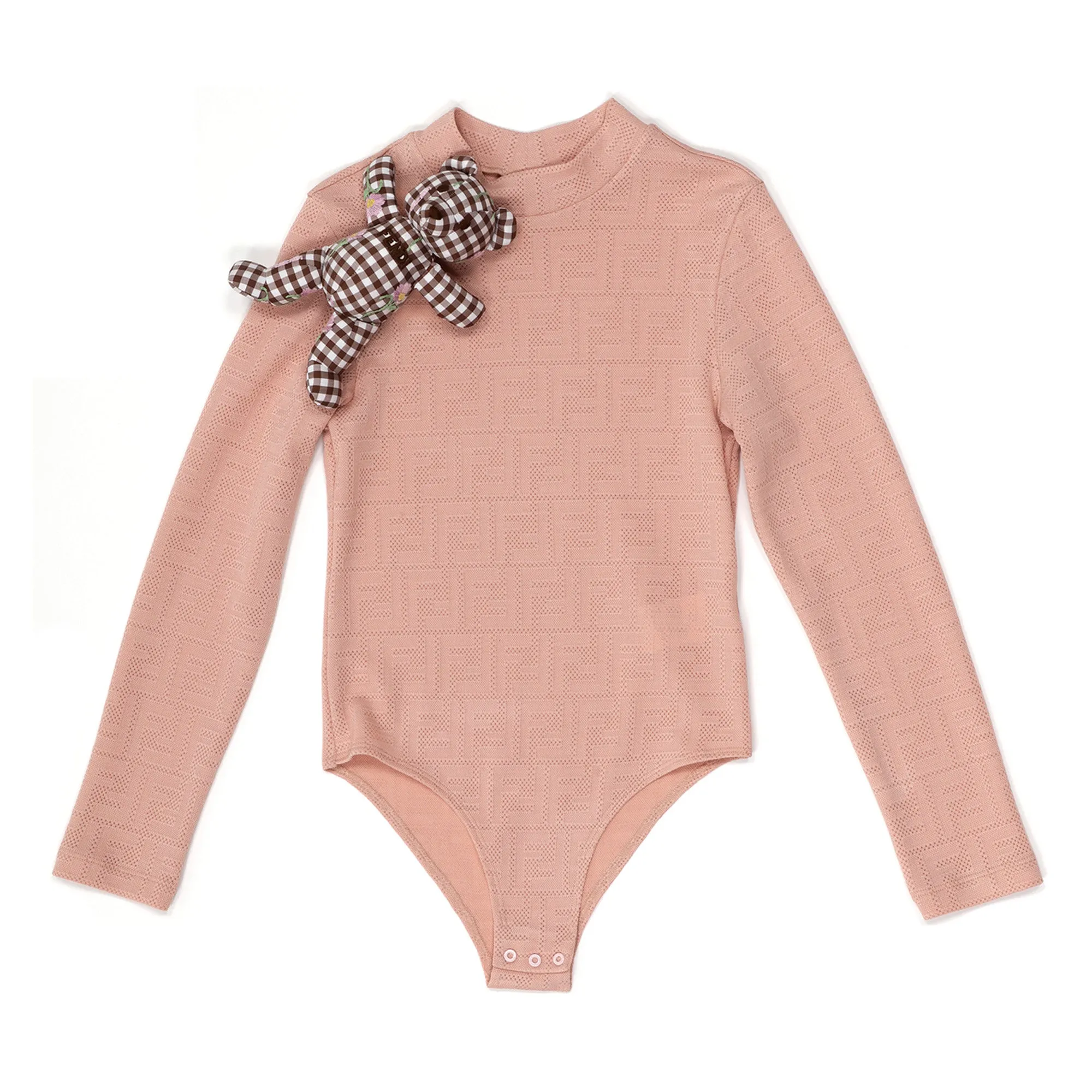 Fendi Pink Logo Bodysuit