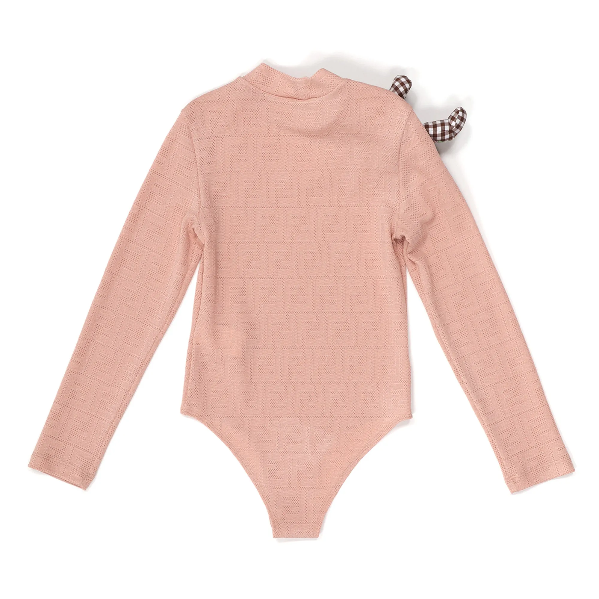 Fendi Pink Logo Bodysuit