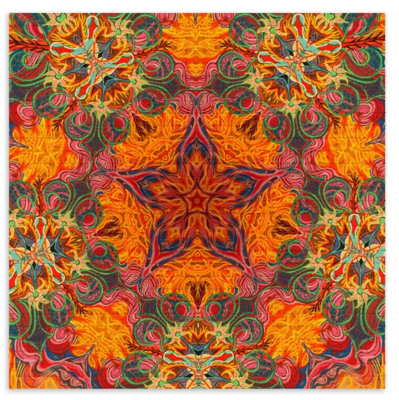 Fire Blotter Paper Archival Print by Joe Mangrum