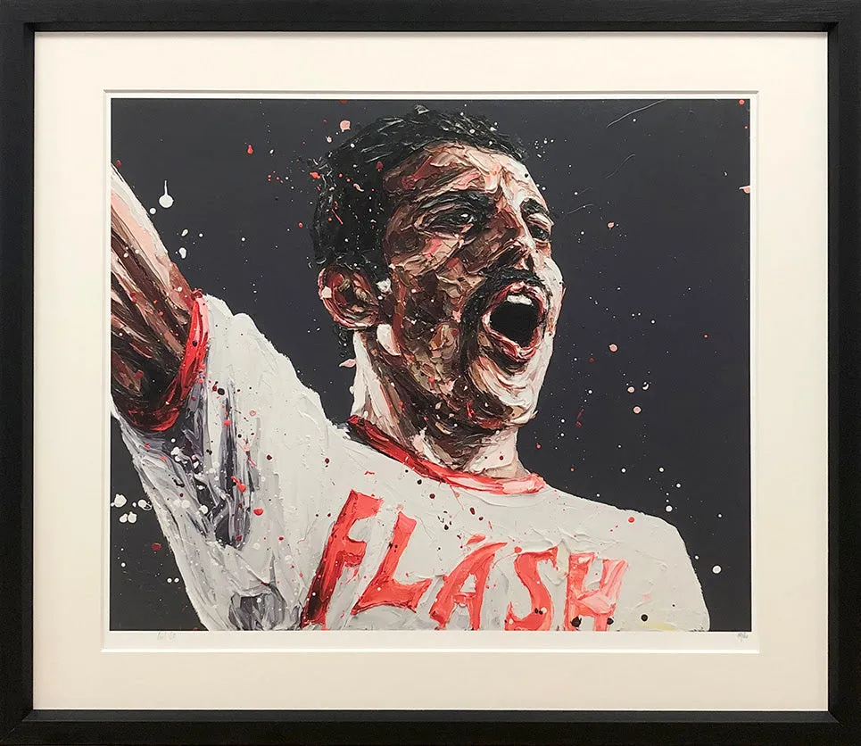 Flash Freddy Mercury Paper Print by Paul Oz