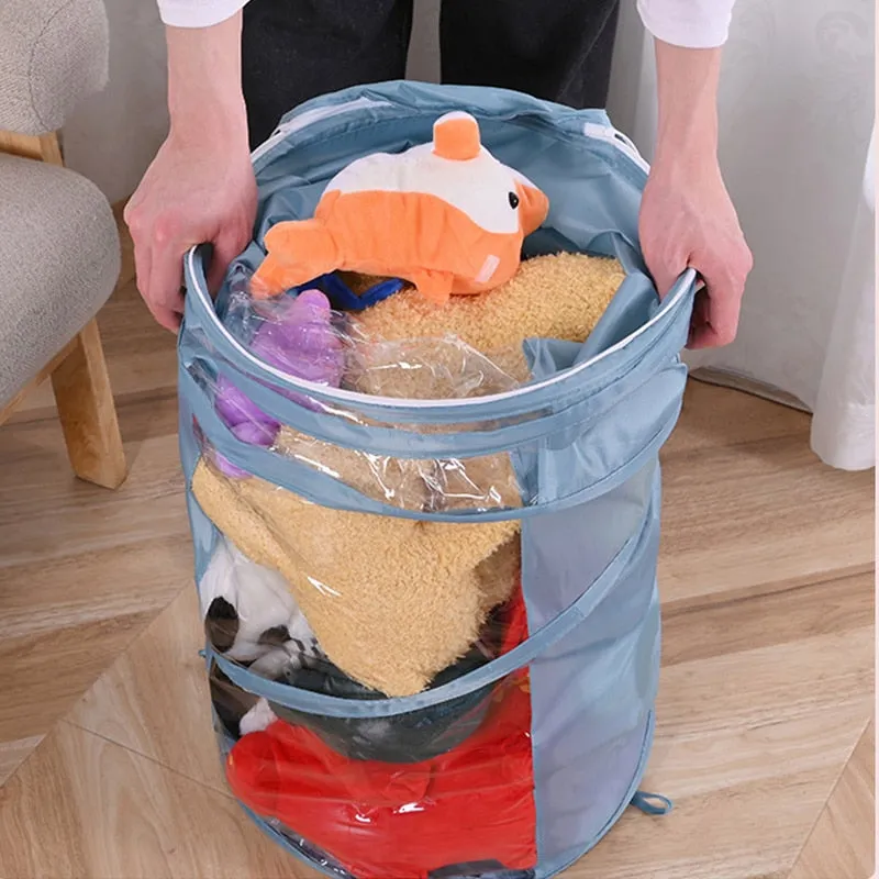 Fluffy Friend Kids Toy Storage Organizer Bucket