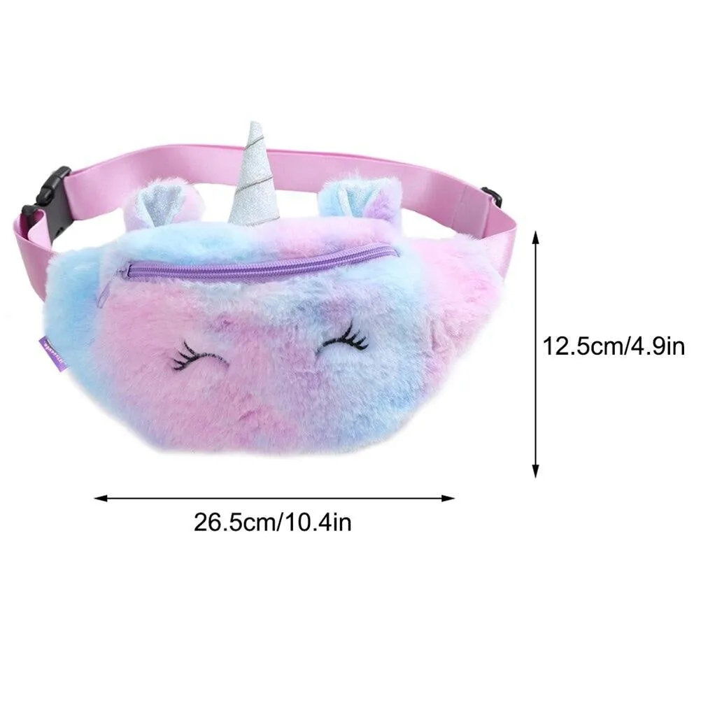 Fuzzy Unicorn Fanny Packs