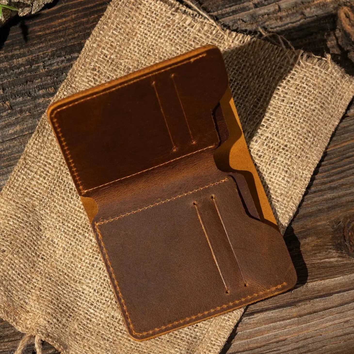 Genuine Leather Bifold Wallet