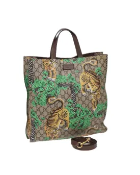 GG Canvas Bengal Tiger Tote Bag with Shoulder Strap