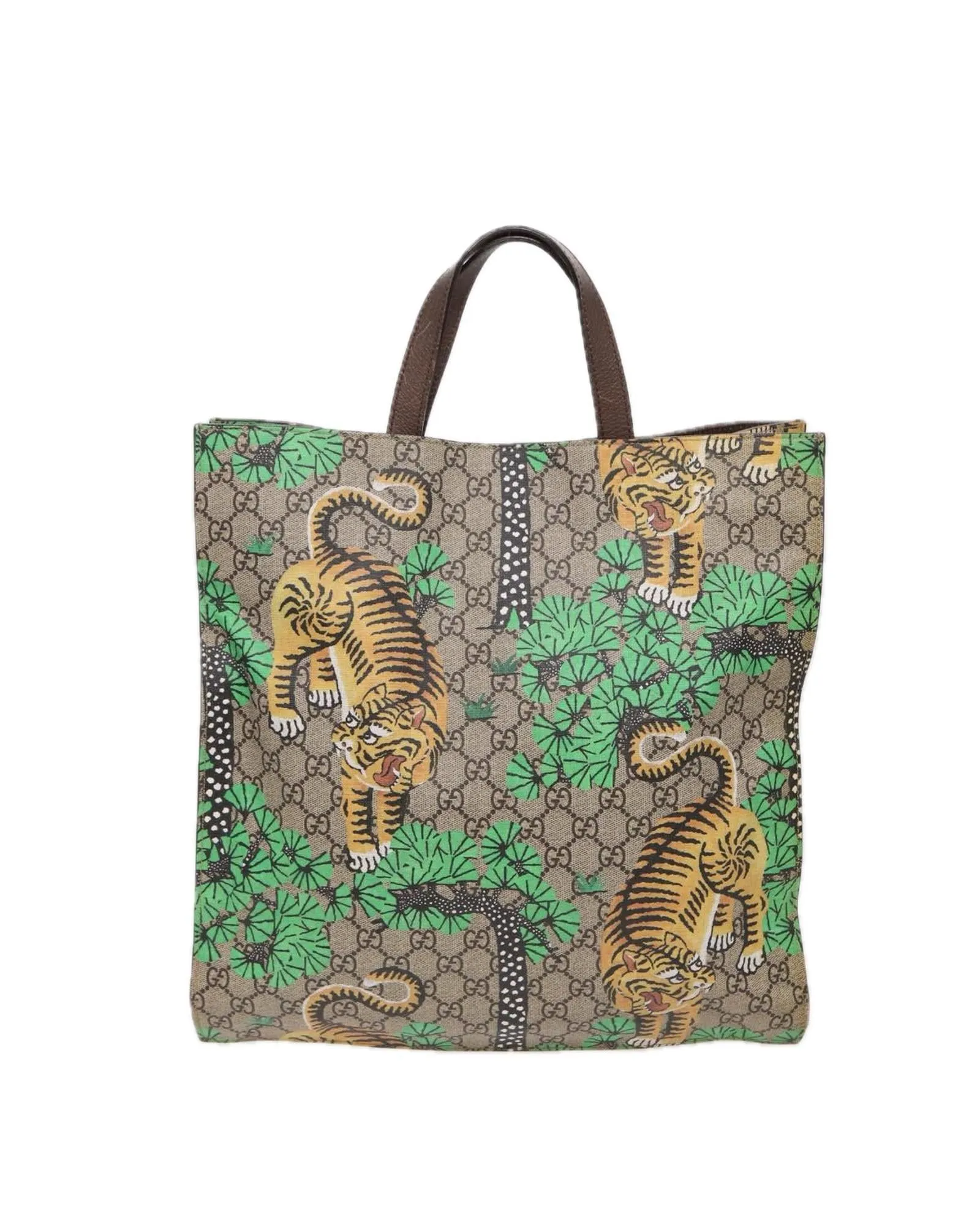 GG Canvas Bengal Tiger Tote Bag with Shoulder Strap