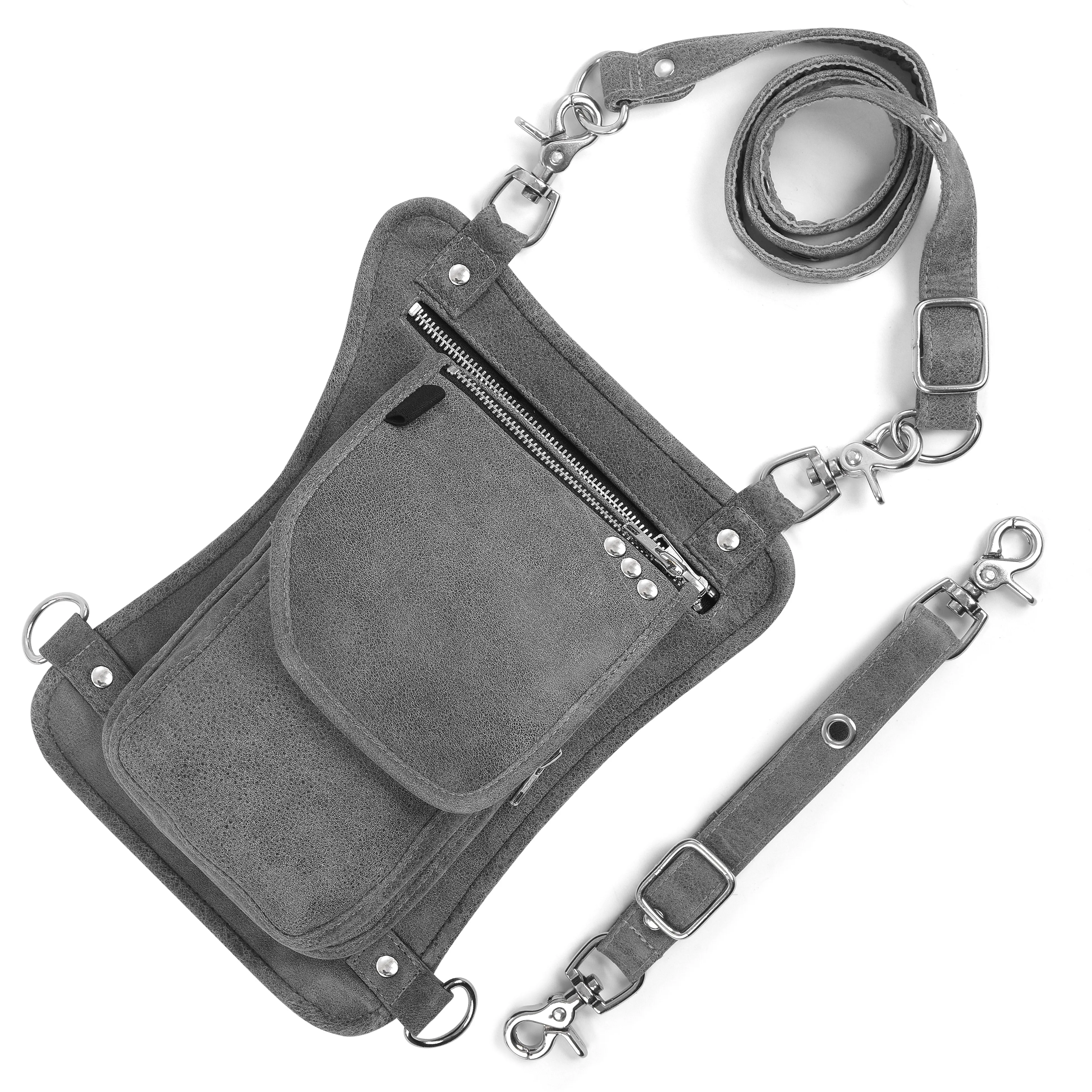 GRAY HL80199GREY Thigh Bag for Motorcycle