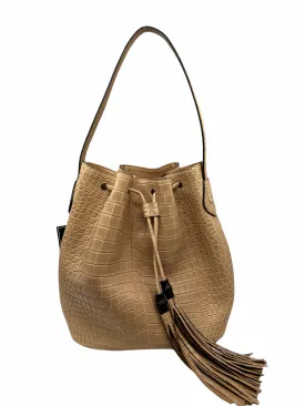 Gucci Lady Tassel Crocodile Bucket Bag