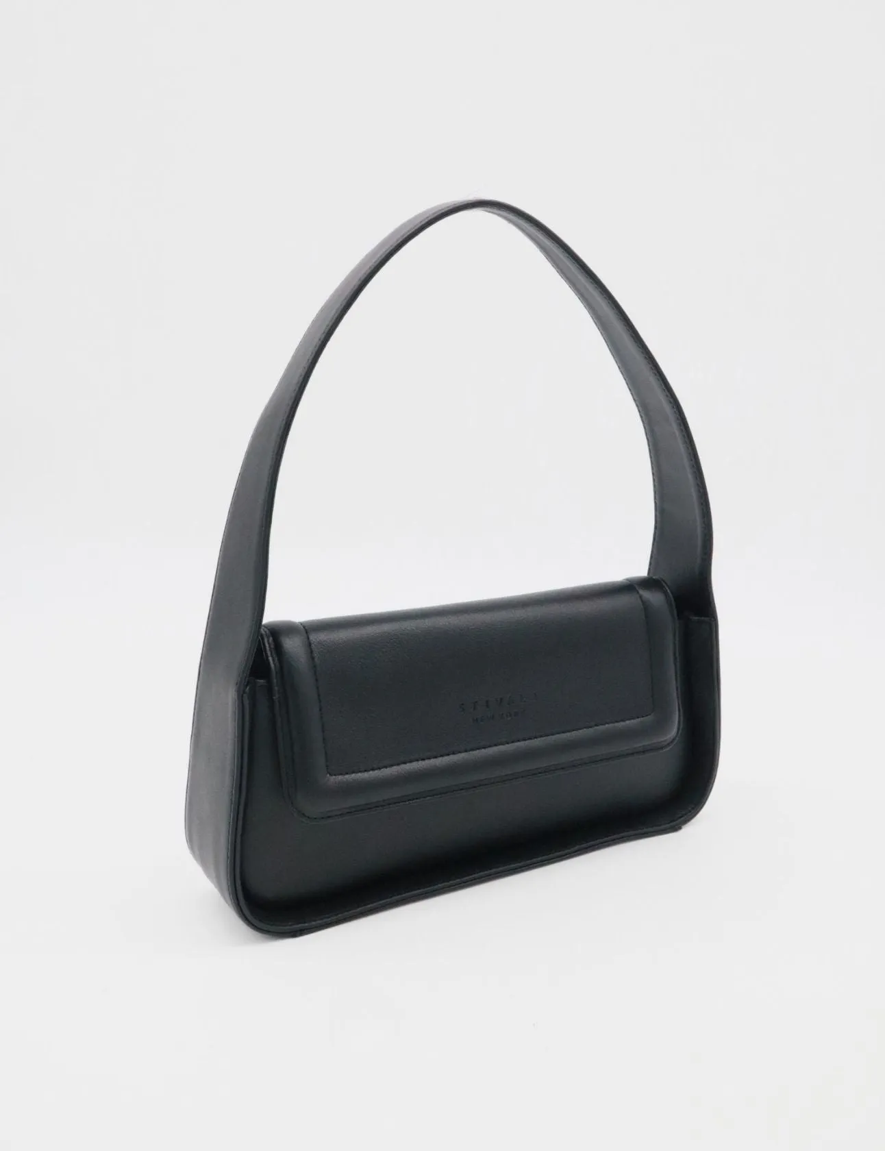 Independence medium shoulder purse in black leather women's bags