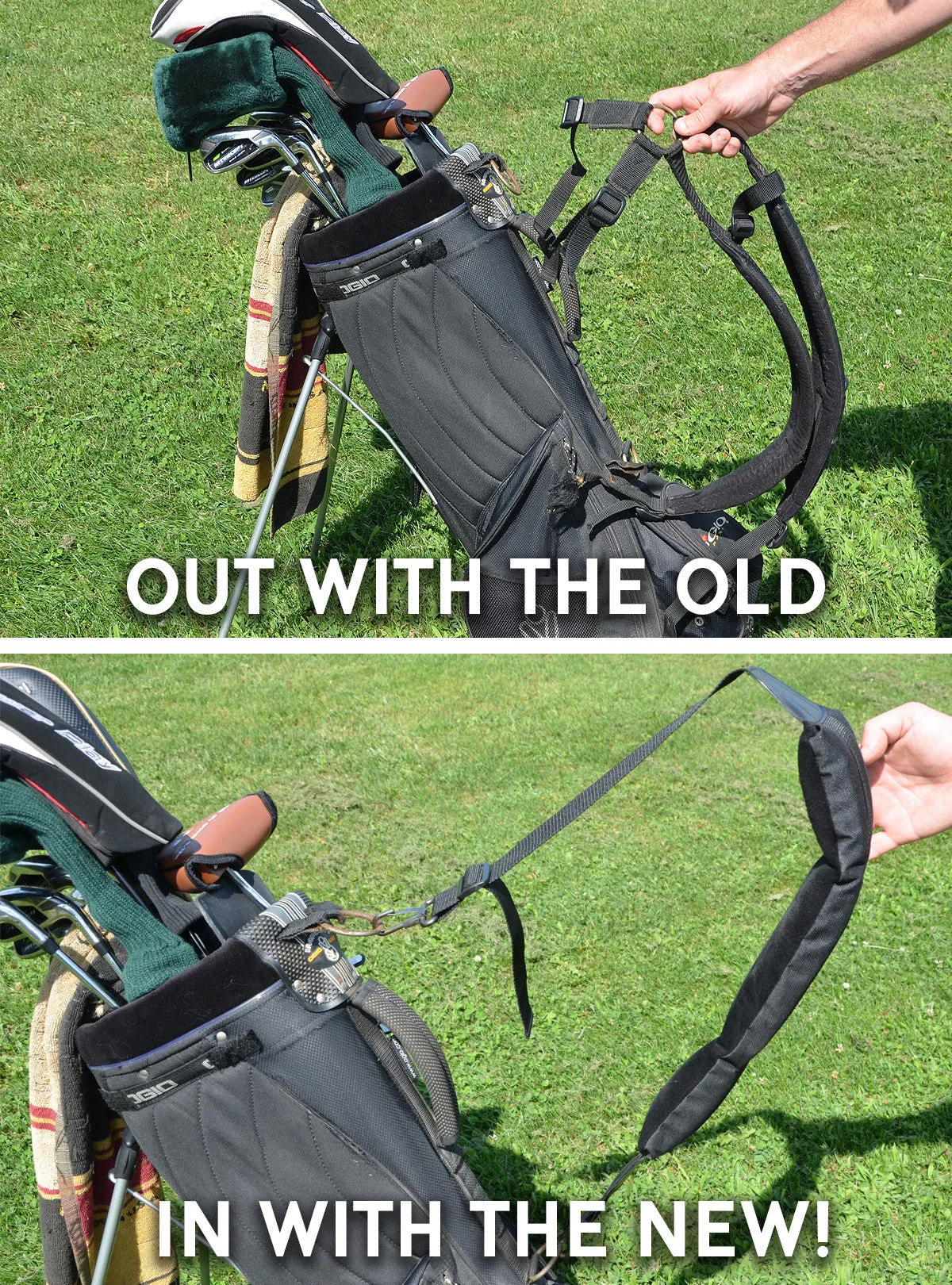 Intech Single Padded Adjustable Strap for Golf Bags