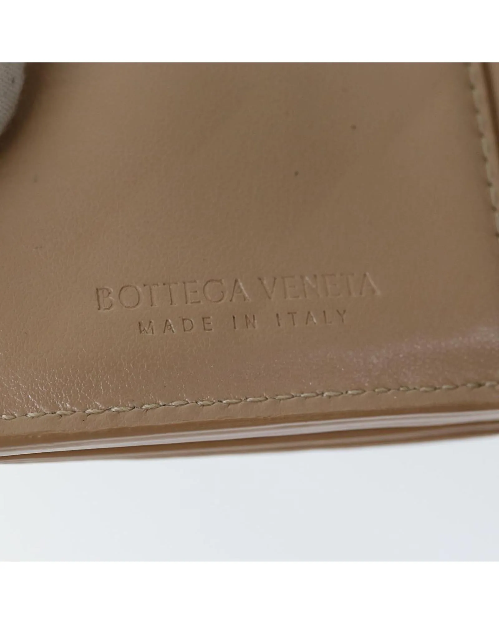 Intrecciato Leather Compact Wallet