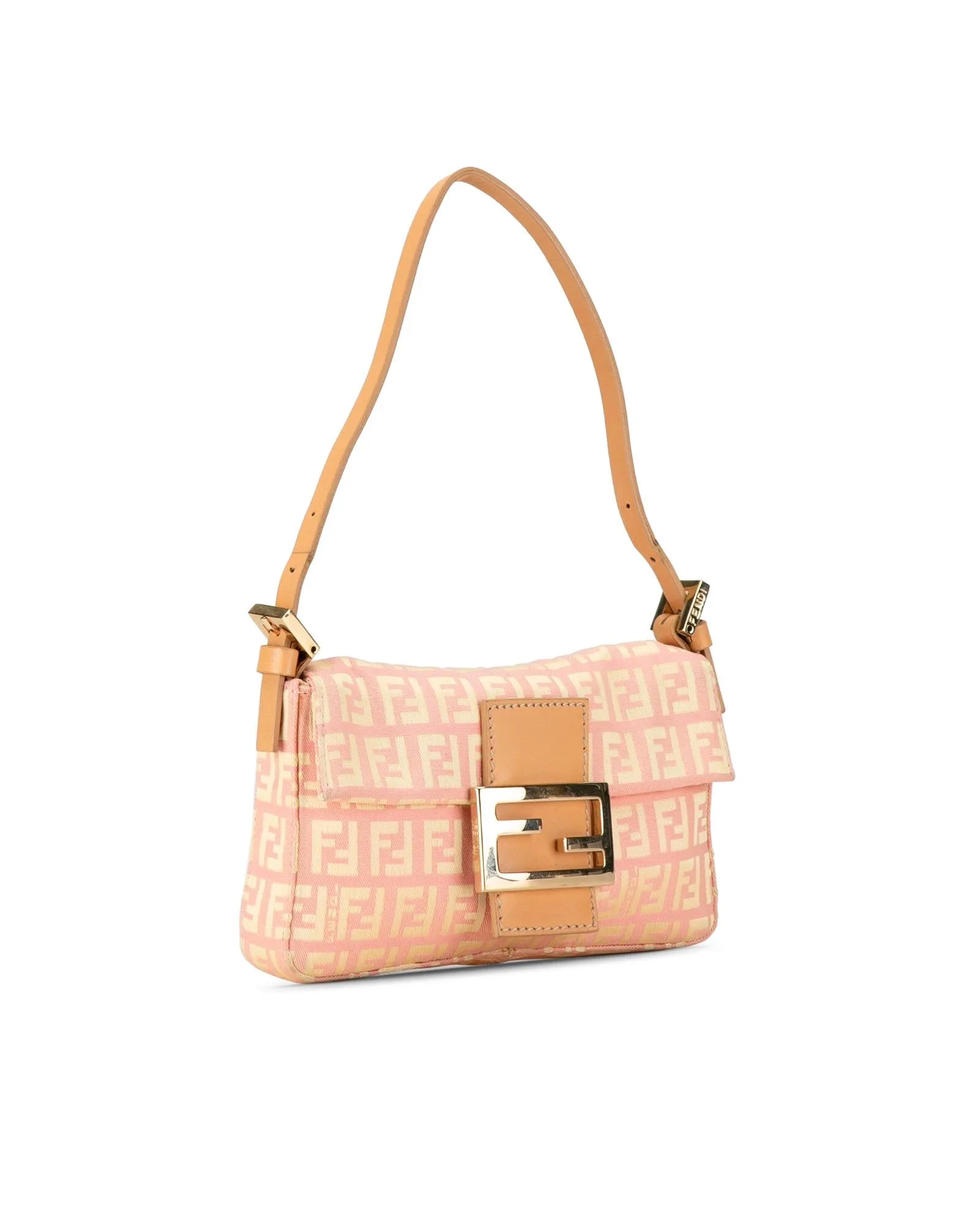 Jacquard Mini Baguette with Leather Strap