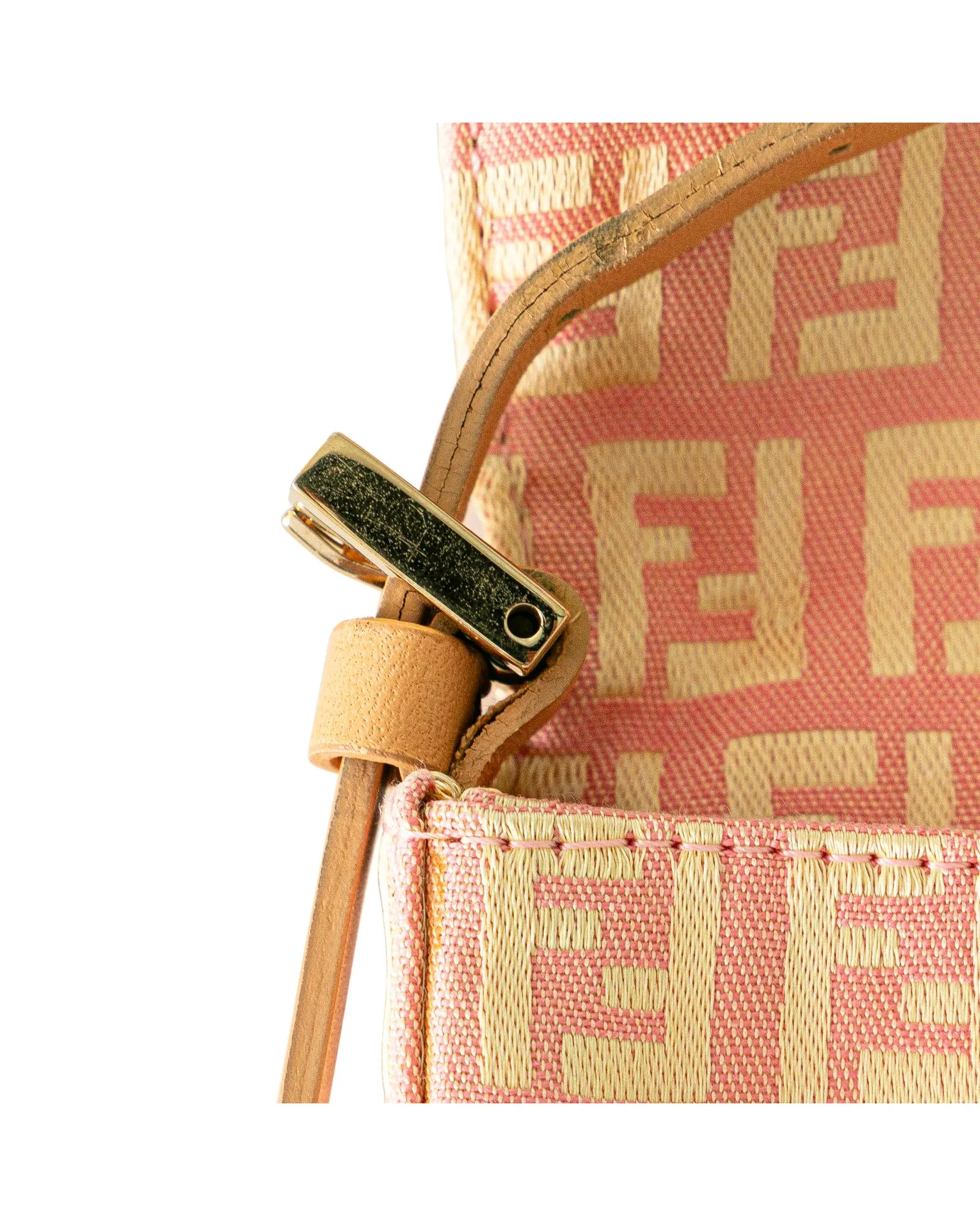 Jacquard Mini Baguette with Leather Strap