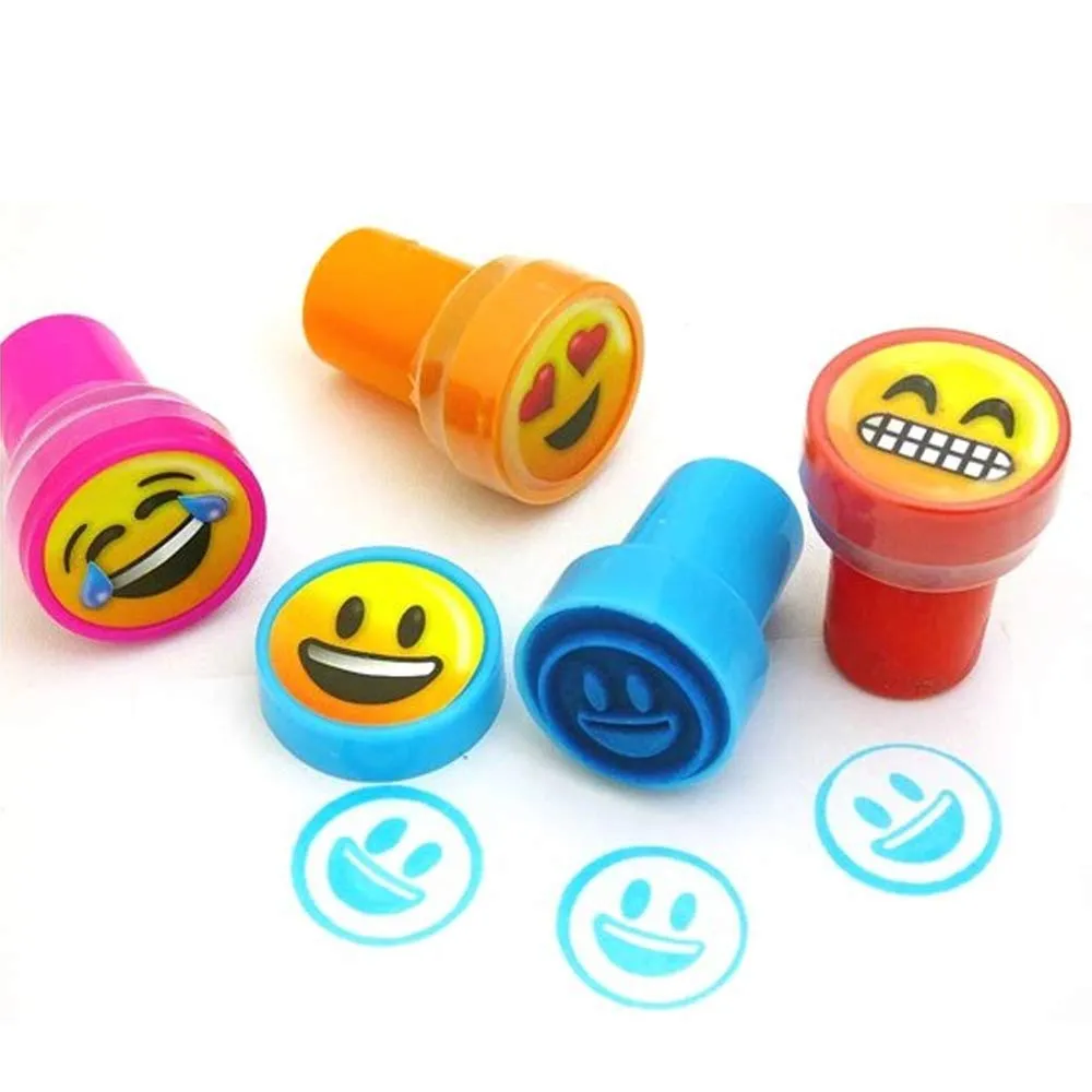 Kicko Emoticon Stampers - 24 Pack - 1.4 Inch - for Kids, Arts and Crafts, Party Favors