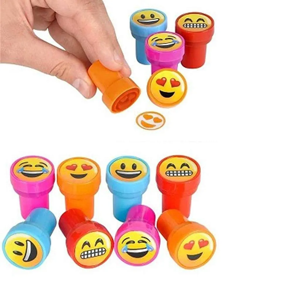 Kicko Emoticon Stampers - 24 Pack - 1.4 Inch - for Kids, Arts and Crafts, Party Favors