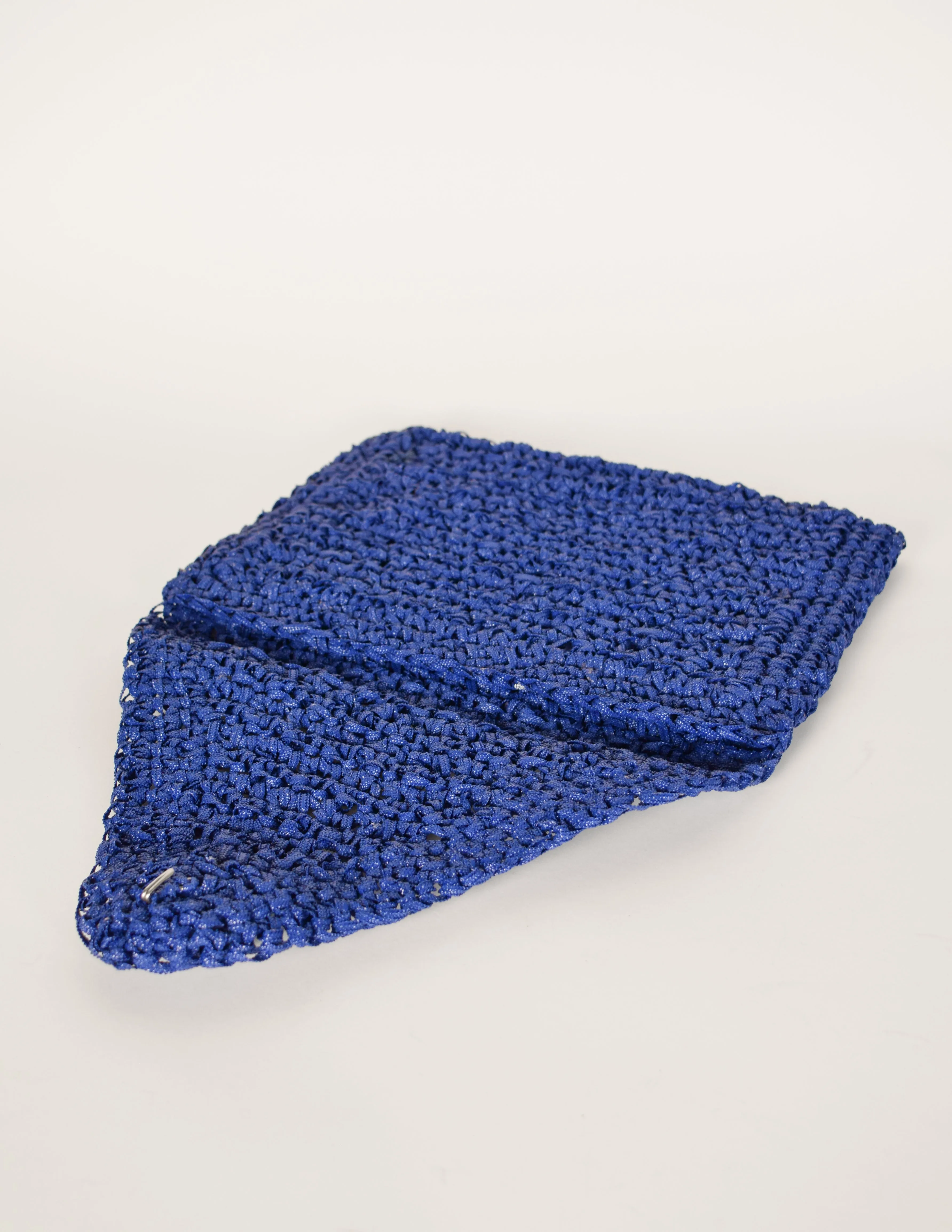 Koret Vintage Blue Large Woven Clutch Bag