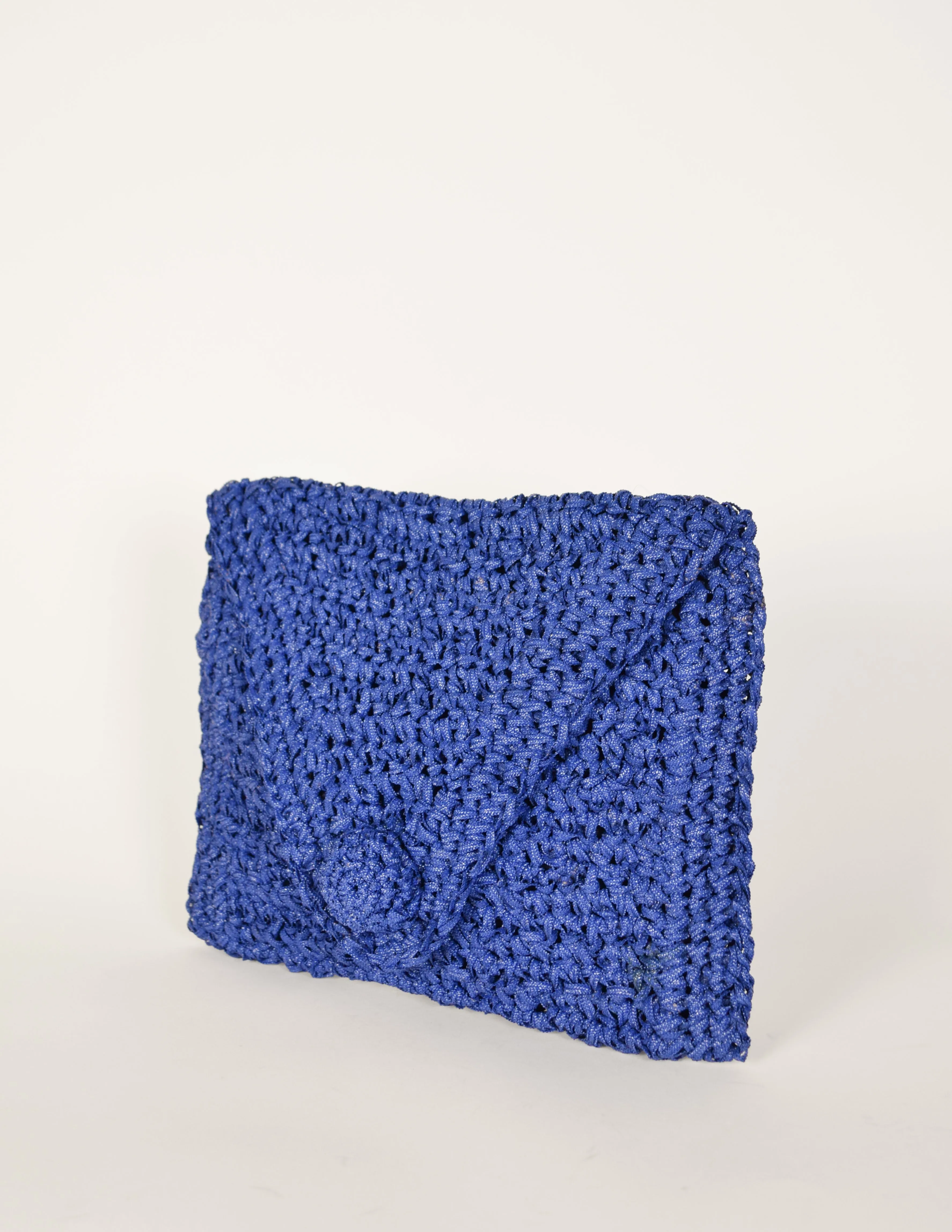 Koret Vintage Blue Large Woven Clutch Bag