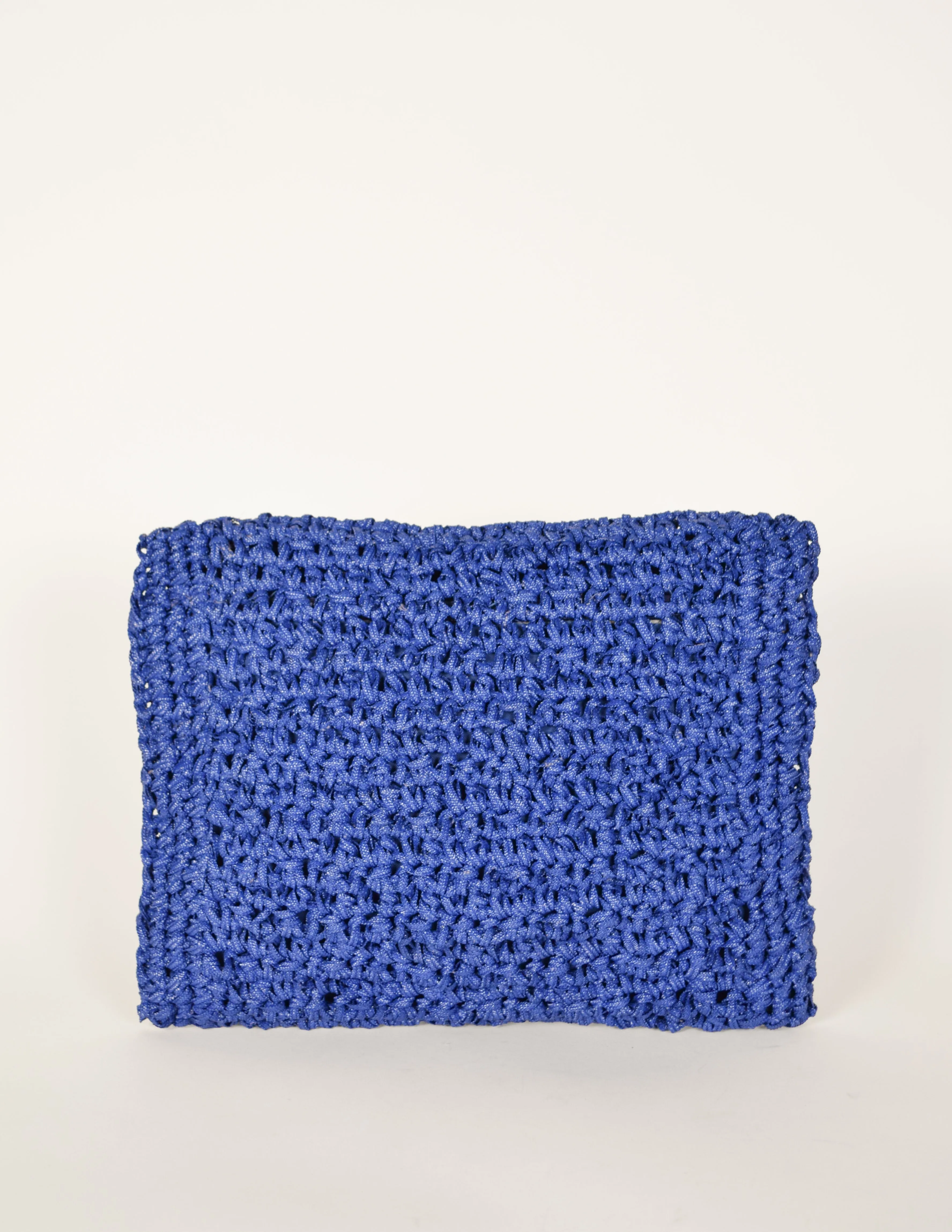 Koret Vintage Blue Large Woven Clutch Bag