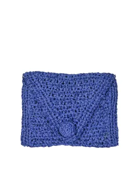 Koret Vintage Blue Large Woven Clutch Bag