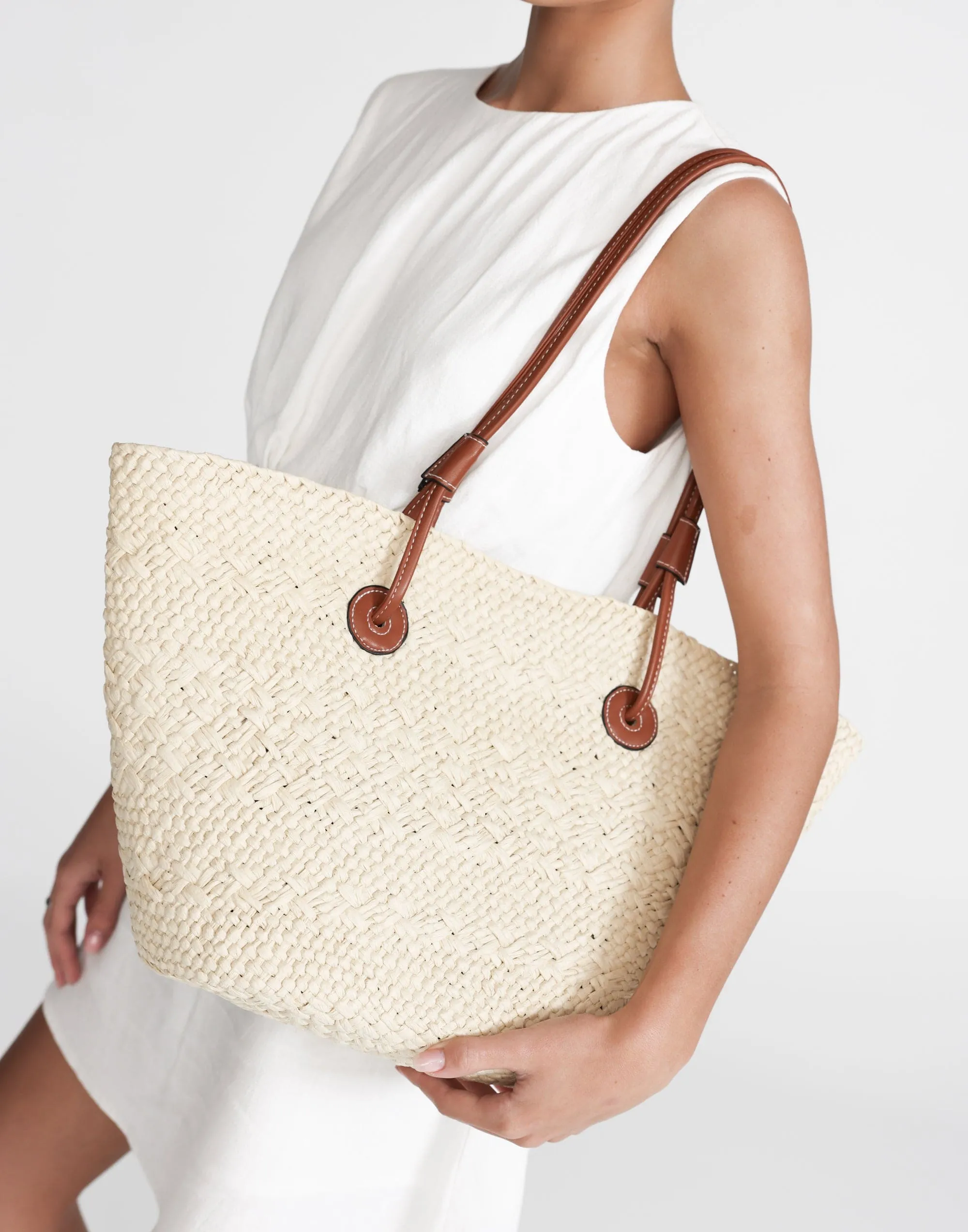 Lai Tote Bag (Natural Raffia) - By Billini