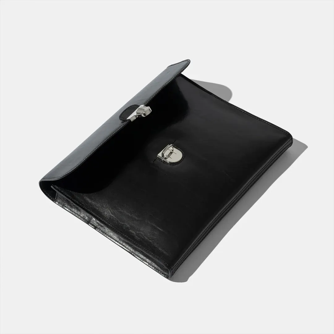 Laptop Portfolio - Black Leather by Baron