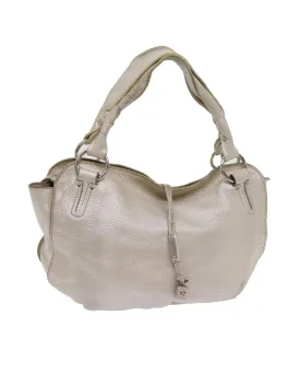 Leather Beige Tote Bag