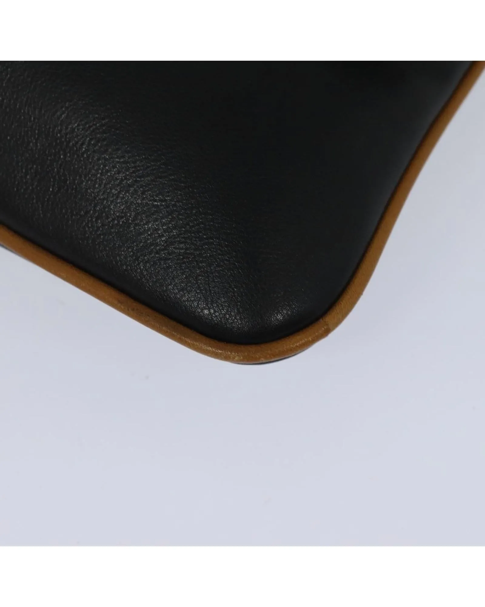 Leather Clutch Bag with Storage Odor and Slight Wear