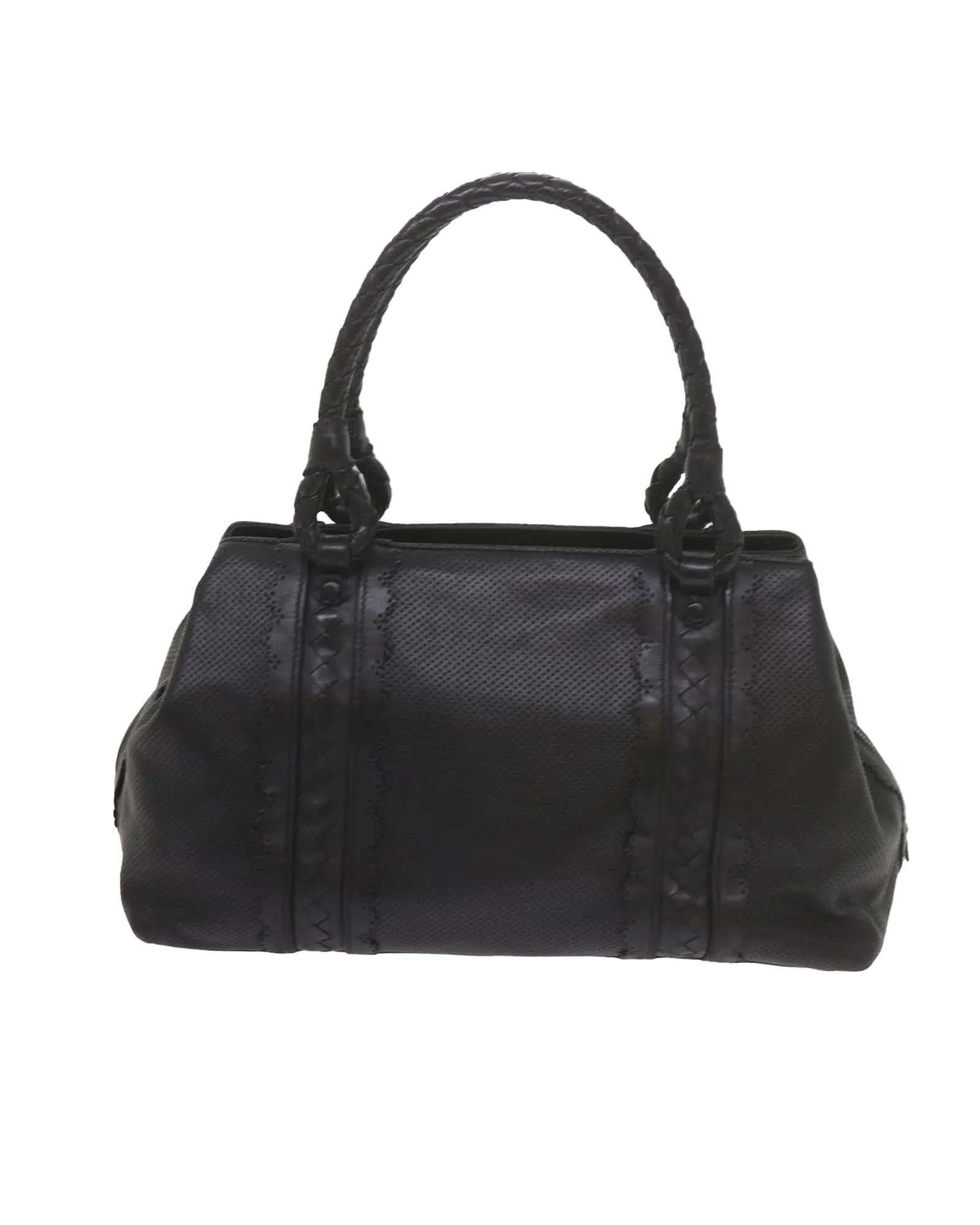 Leather Hand Bag with Dust Bag and Metal Fittings