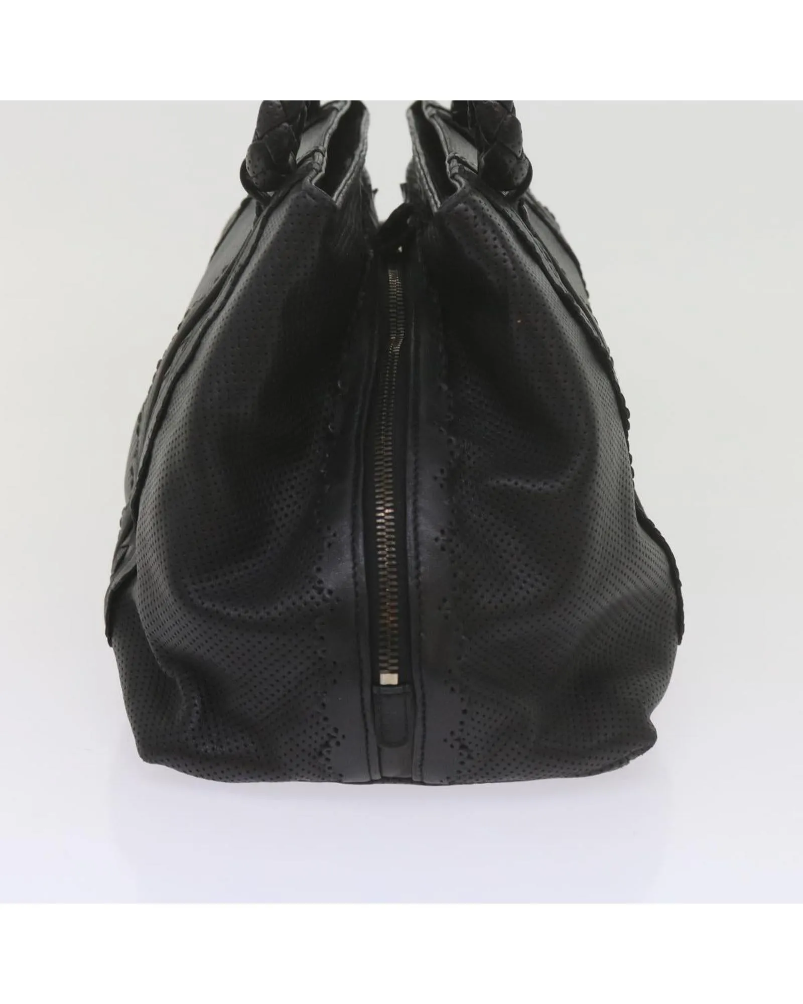 Leather Hand Bag with Dust Bag and Metal Fittings