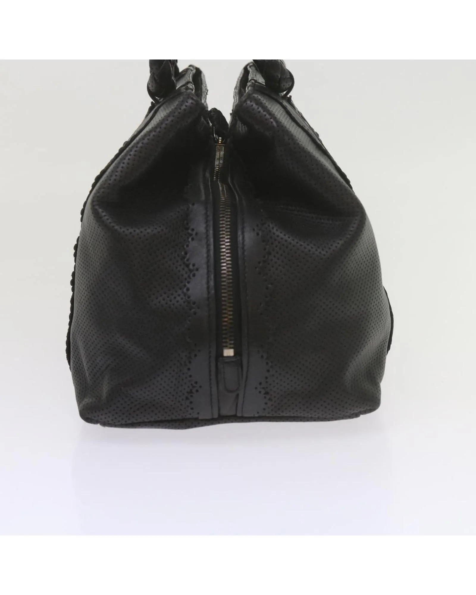 Leather Hand Bag with Dust Bag and Metal Fittings