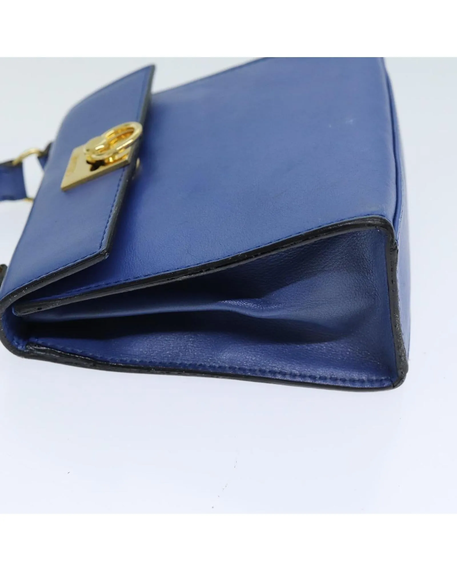 Leather Handbag with Handle and Metal Accents