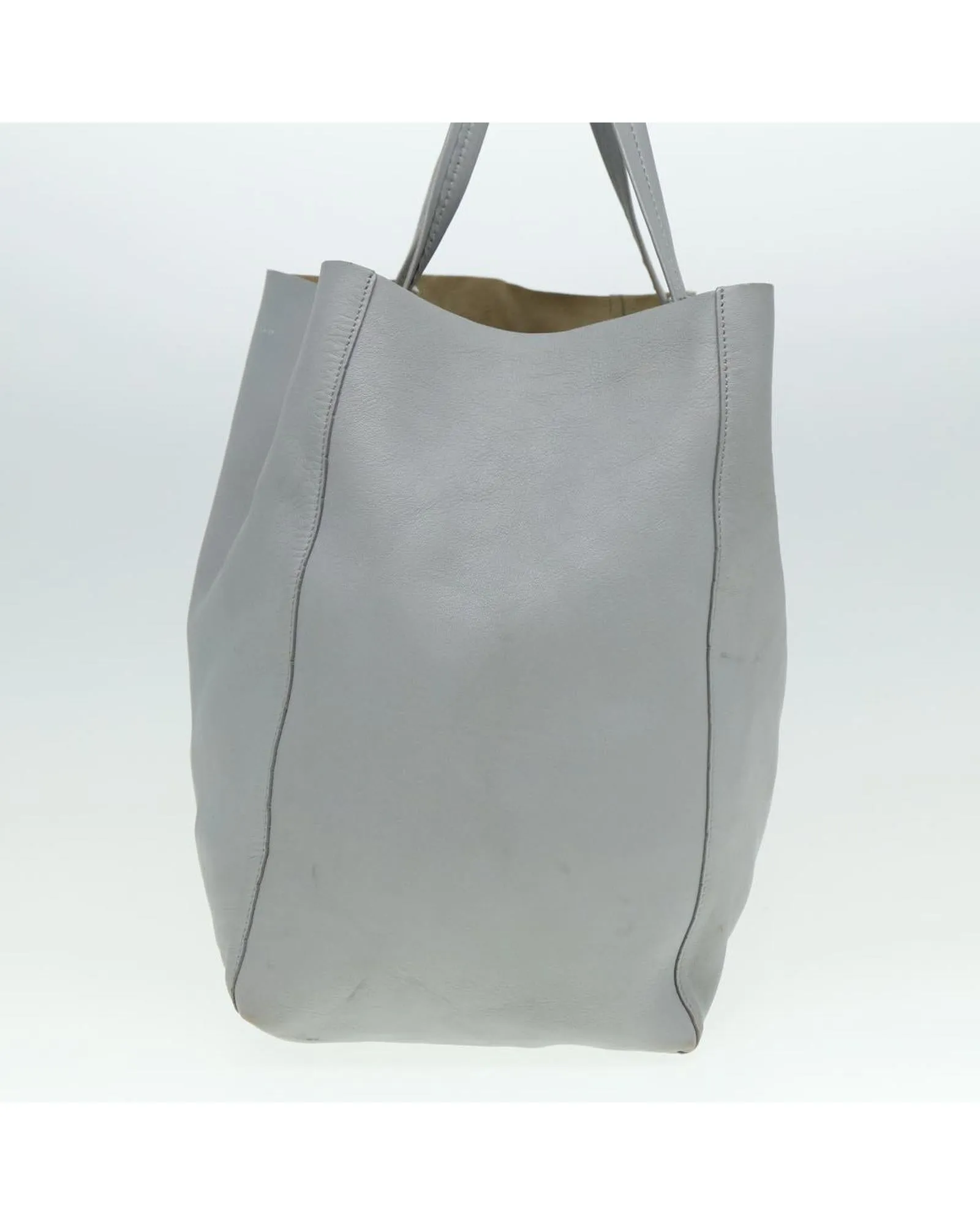 Leather Horizontal Cabas Tote Bag with Dust Bag