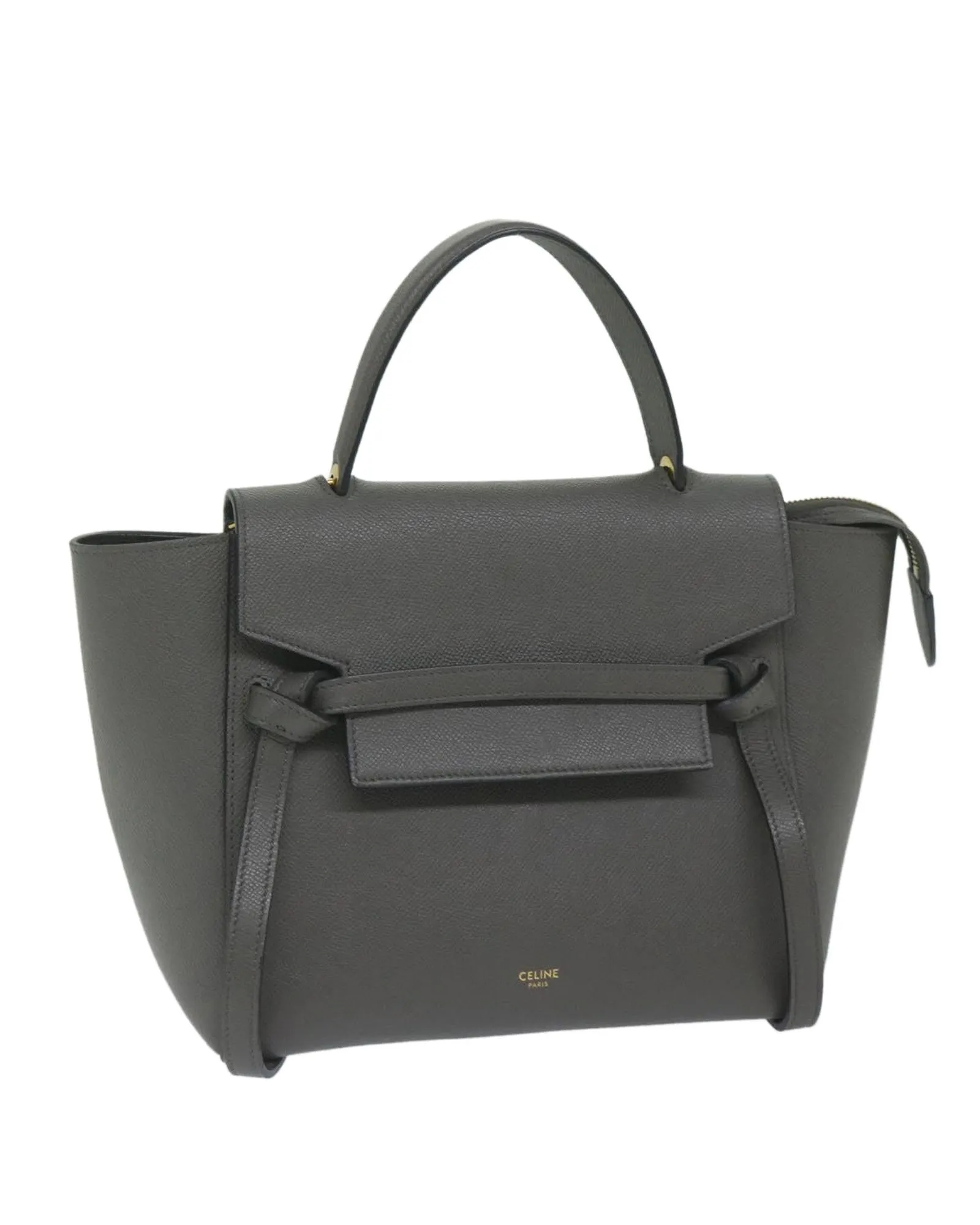 Leather Micro Belt Hand Bag in Gray by Celine