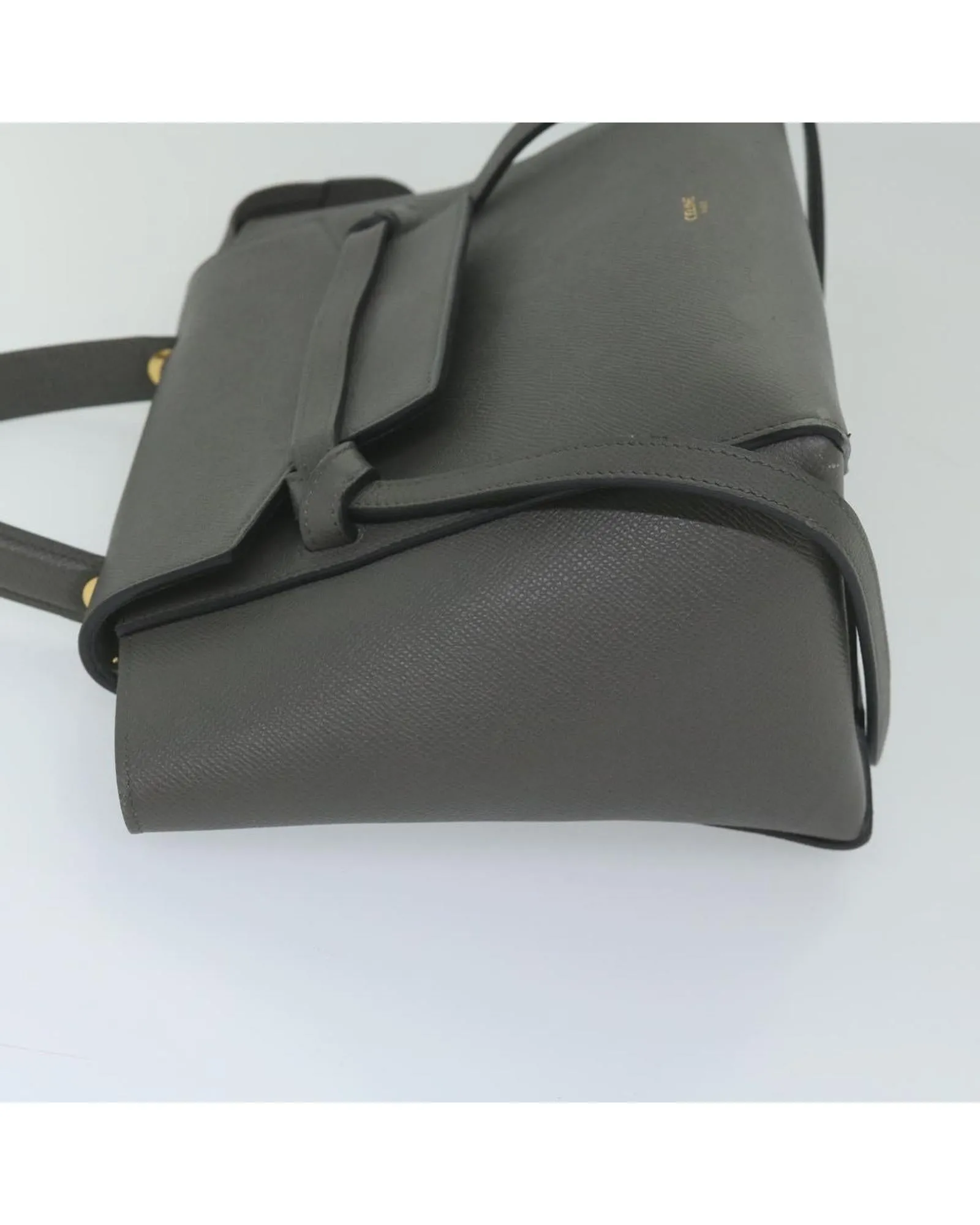 Leather Micro Belt Hand Bag in Gray by Celine