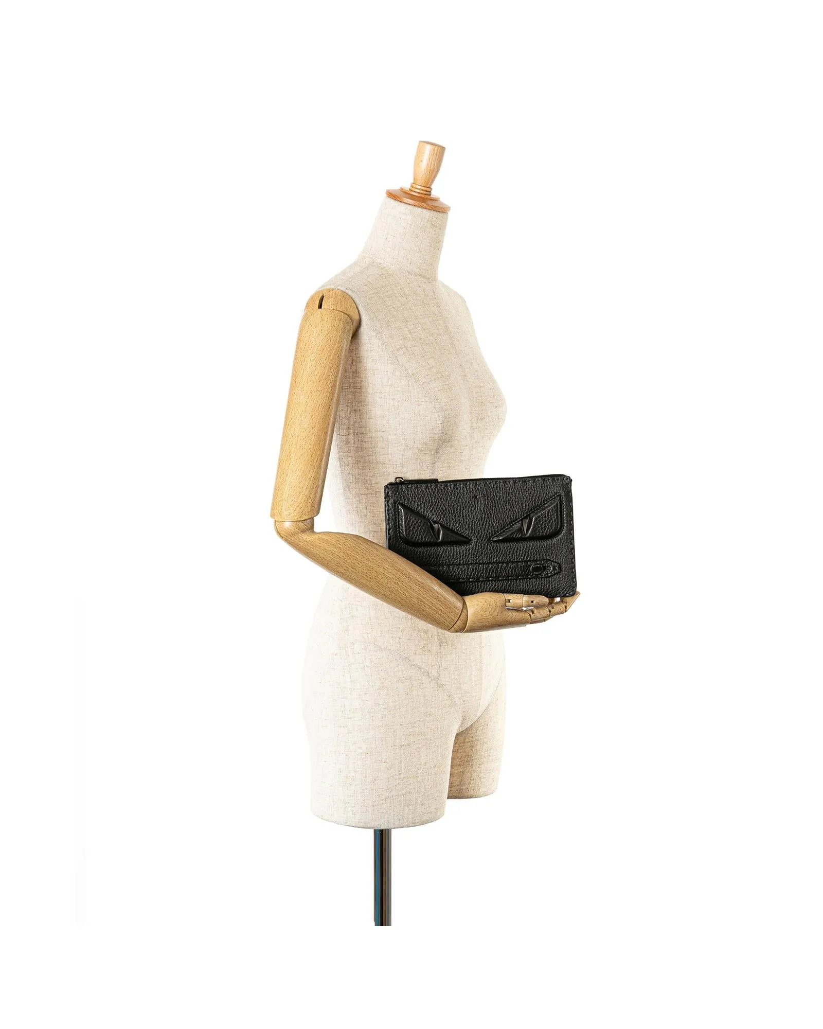 Leather Zipper Clutch Bag