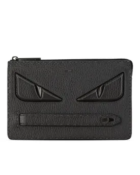 Leather Zipper Clutch Bag