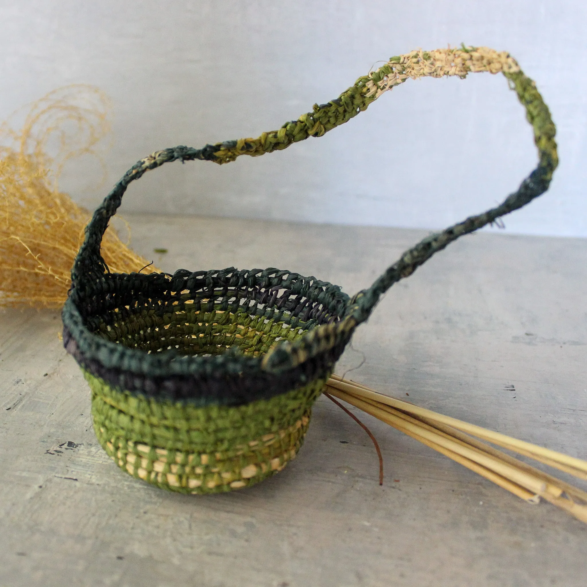 Little Handwoven Raffia Baskets